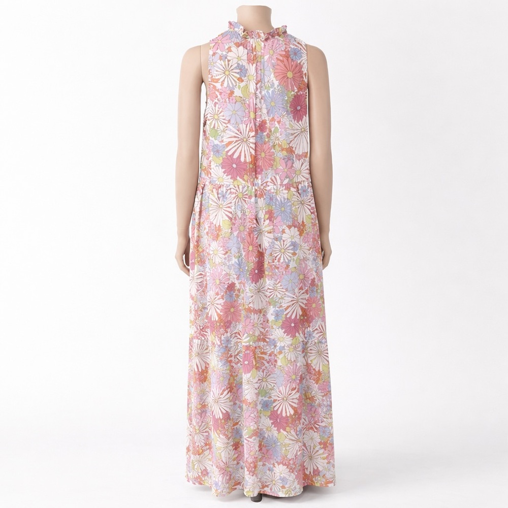 BB Dakota Women’s Floral Maxi Dress Size M Pink Multicolor Recycled DB - Picture 3 of 9